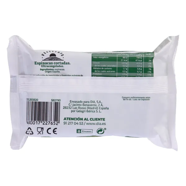 Espinacas cortadas Dia Vegecampo 450 g 3