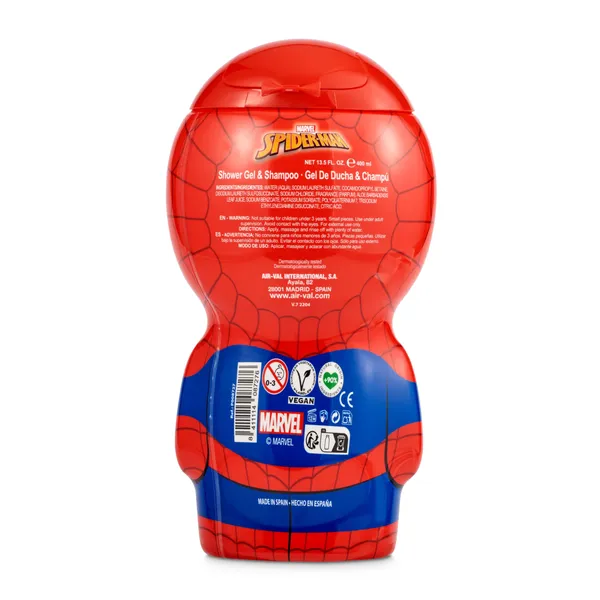 Gel de ducha y champú Spiderman botella 400 ml 2