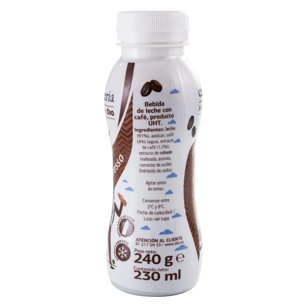 Café espresso Dia Cafetería botella 230 ml 3