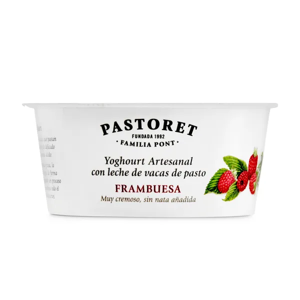 Yogur artesanal con frambuesa Pastoret vaso 125 g 2