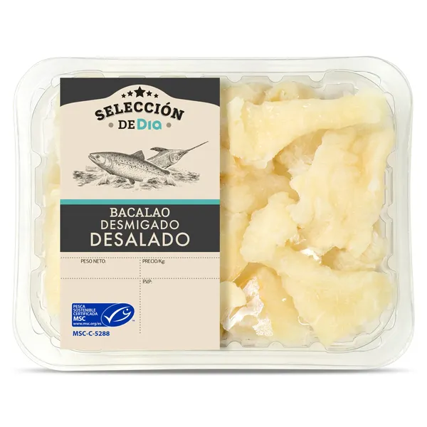 Bacalao desmigado desalado MSC Selección de Dia bandeja 250 g 2