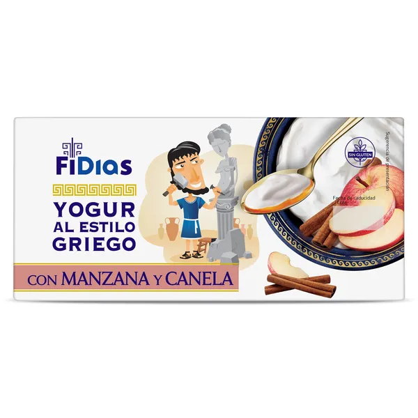 Yogur griego con manzana y canela Fidias de Dia pack 4 x 125 g 2