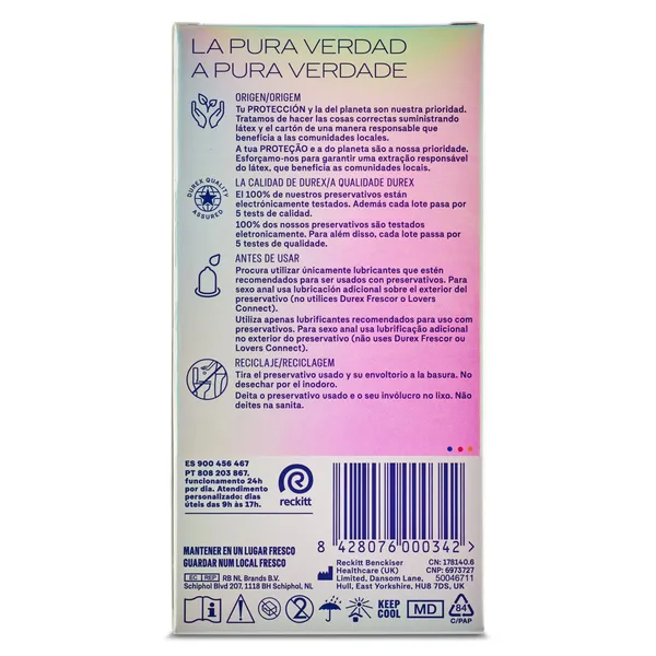 Preservativos invisible sensitivo Durex caja 12 unidades 2
