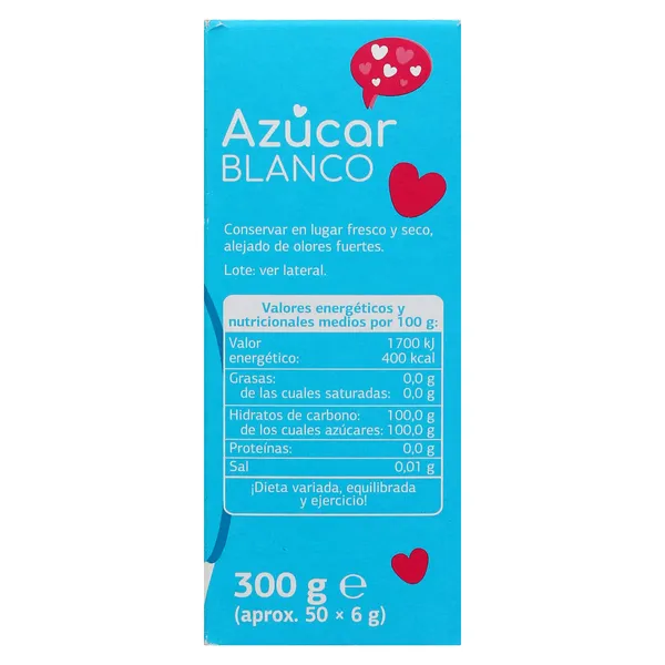 Azúcar blanco en sobres Dia 300 g 5