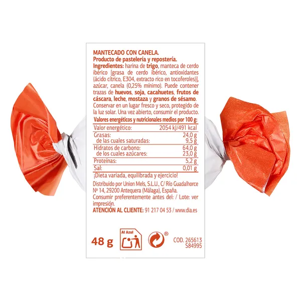 Mantecados de limón, cacao o canela Dulce Noel Dia unidad 6
