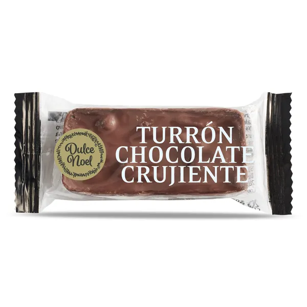 Turrón de chocolate crujiente o choco galleta Dulce Noel Dia unidad