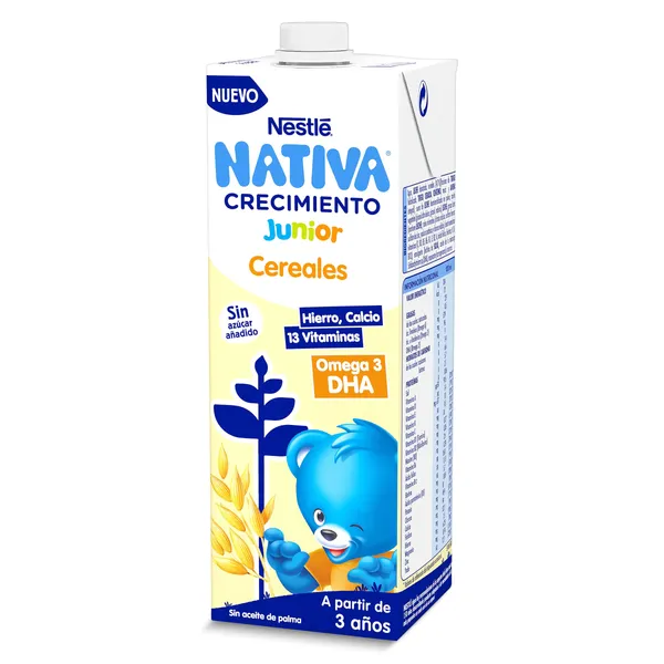 Bebida láctea junior de crecimiento con cereales +3 años Nativa 1 L 3