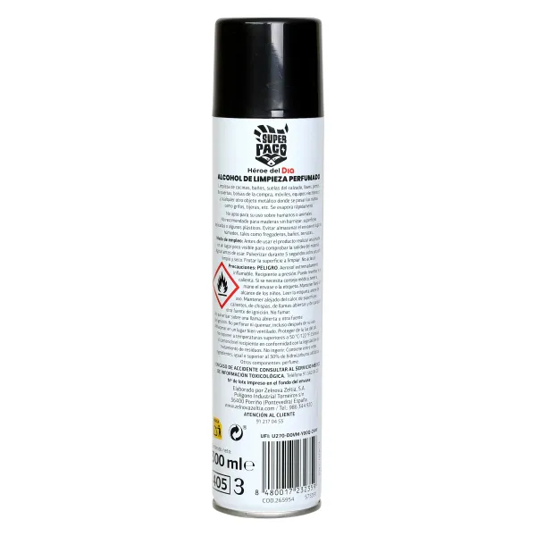 Alcohol de limpieza perfumado Super Paco de Dia spray 300 ml 2