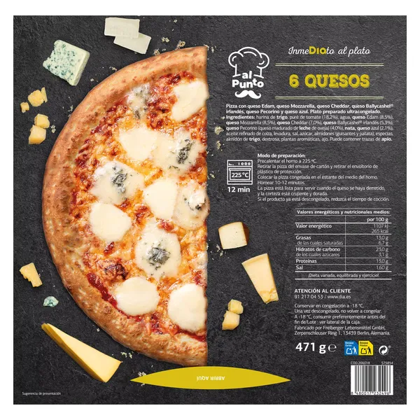 Pizza 6 quesos Dia Al punto 470 g 3