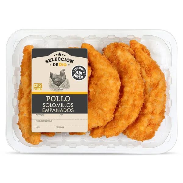 Solomillos de pollo empanado Selección de Dia 600 g aprox. 2