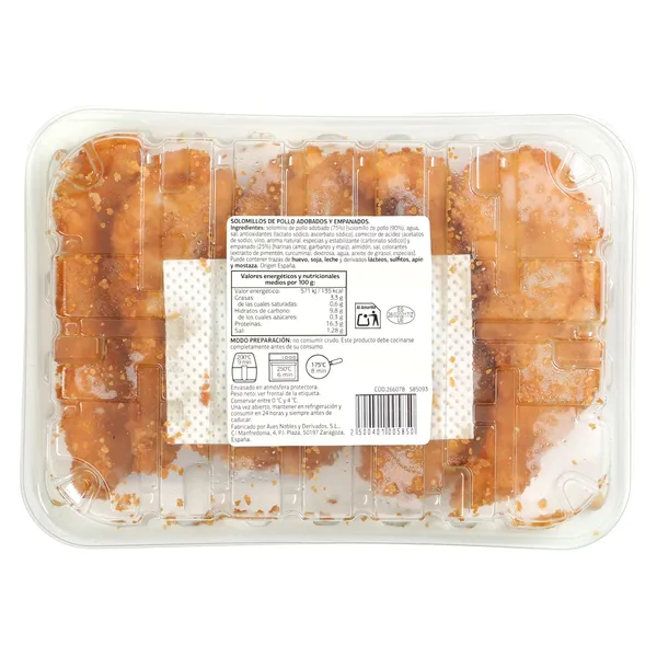 Solomillos de pollo empanado Selección de Dia 600 g aprox. 5