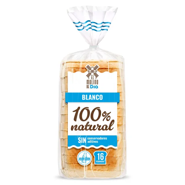 Pan de molde blanco El molino de Dia bolsa 460 g