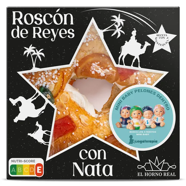 Roscón de Reyes con nata El Horno Real Dia caja 550 g 2