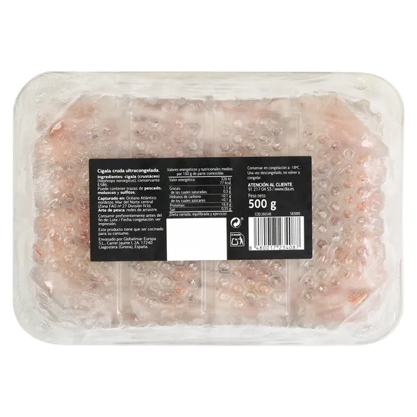 Cigalas crudas Dia Mari Marinera bandeja 500 g 4