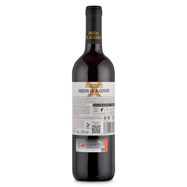 Vino tinto reserva D.O. La Mancha Ribera de Algodor botella 75 cl 2