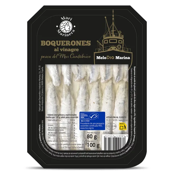 Boquerones en vinagre MSC Dia Mari Marinera 80 g 2