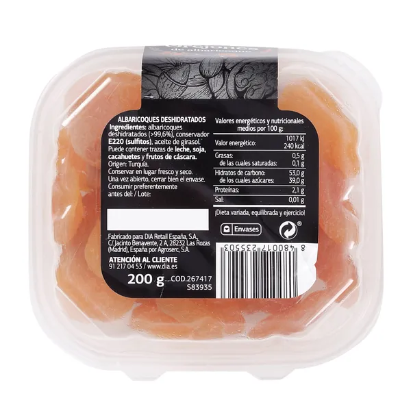 Orejón de albaricoque Dia Naturmundo 200 g 2