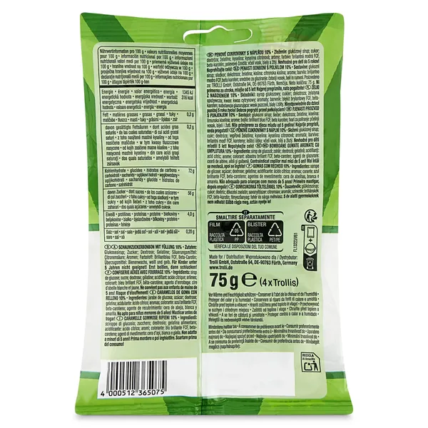 Golosinas bombas 3D rellenas Trolli 75 g 3