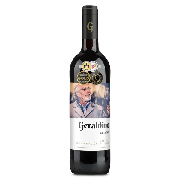 Vino tinto crianza D.O. Cariñena Geraldino botella 75 cl