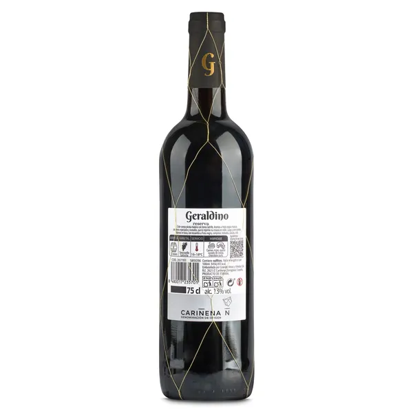 Vino tinto reserva D.O. Cariñena Geraldino botella 75 cl 2