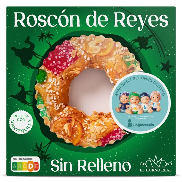 Roscón de Reyes sin relleno El Horno Real Dia caja 400 g 2