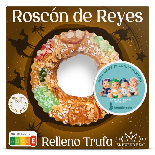 Roscón de Reyes relleno sabor trufa El Horno Real Dia caja 550 g 2