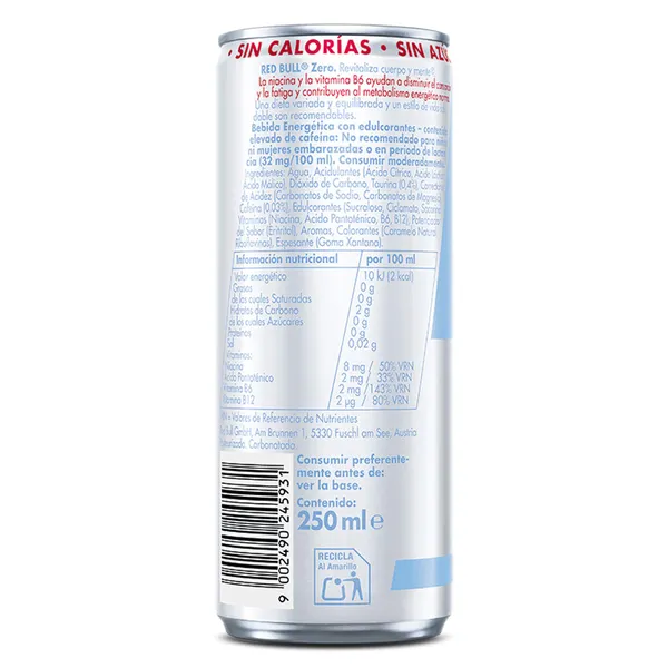 Red Bull zero 250 ml 3