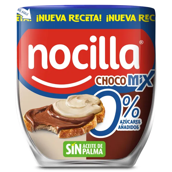Crema de cacao y leche de avellanas dúo 0% Nocilla 180 g 2