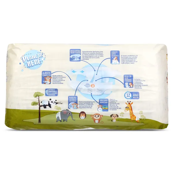 Pañales 4-9 kgs talla 3 Dia Planeta Bebé bolsa 50 unidades 4