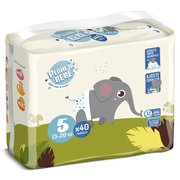 Pañales 13-20 kg talla 5 Dia Planeta Bebé 40 unidades 3