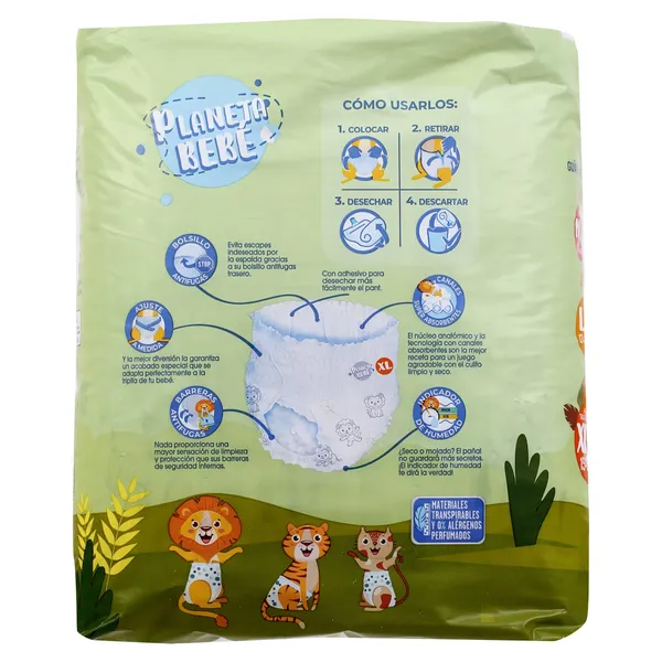 Pañales 15-25 kg talla XL Dia Planeta Bebé bolsa 18 unidades 6
