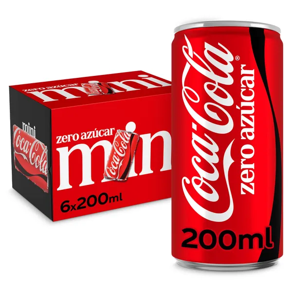 Coca-Cola mini zero azúcar 6 x 200 ml 2
