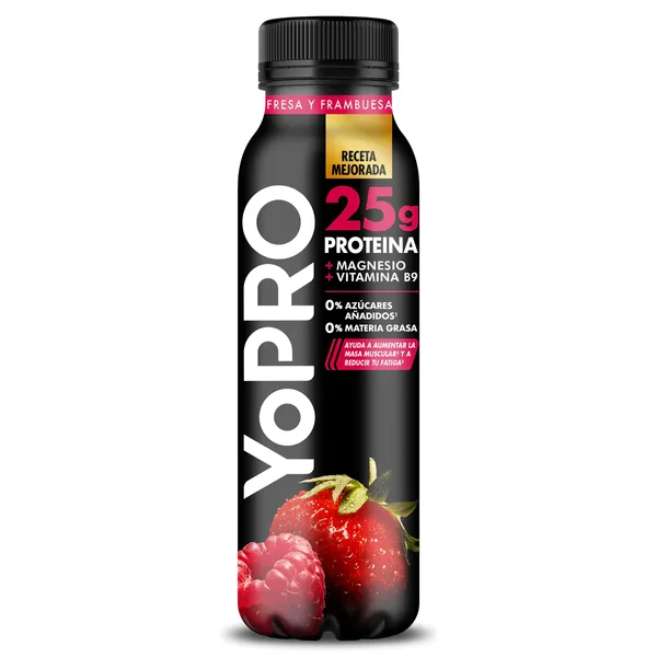 Bebida con proteínas sabor fresa Yopro botella 300 g 2