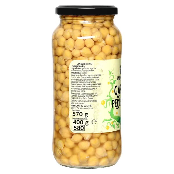 Garbanzos cocidos pedrosillanos Dia Vegecampo 400 g 4