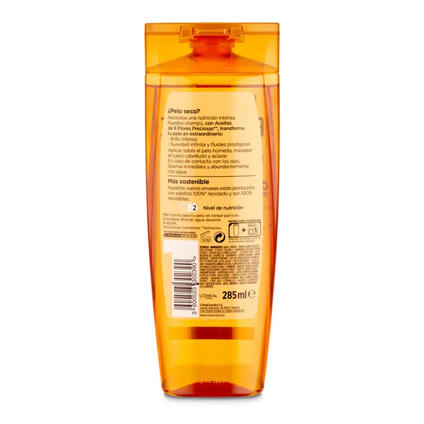 Champú nutritivo aceite extraordinario cabello seco Elvive bote 285 ml 2
