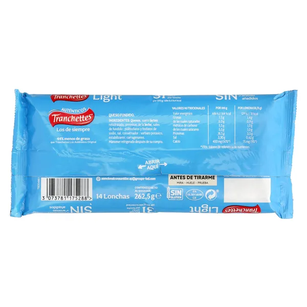 Queso fundido light La Vaca que ríe bolsa 263 g 2