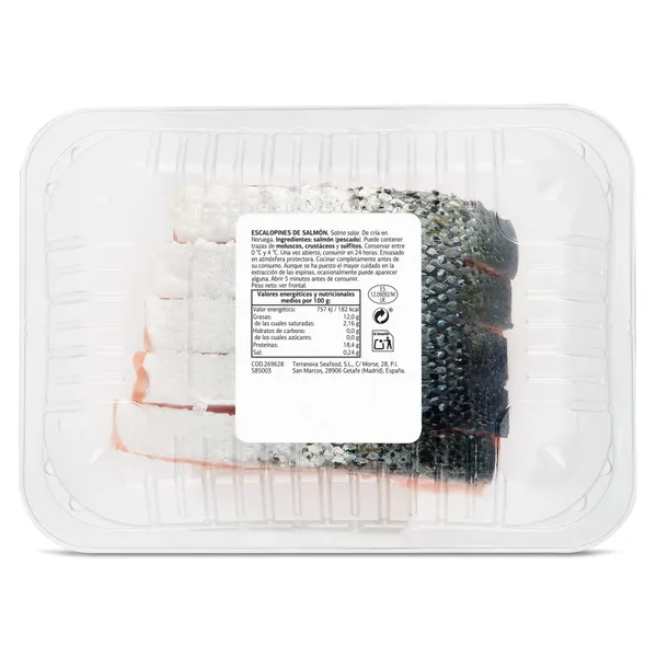 Escalopines de salmón Selección de Dia 500 g aprox. 4
