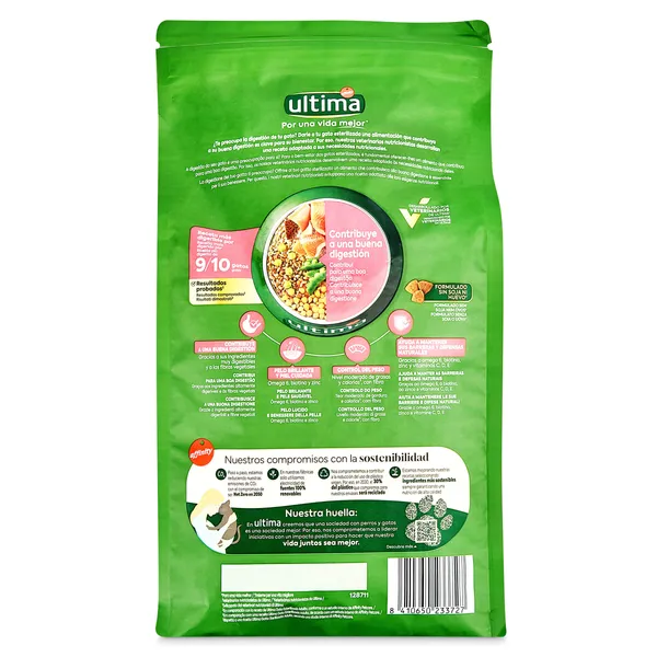 Alimento para gatos esterilizados anti bolas de pelo con trucha Ultima bolsa 1.5 Kg 5