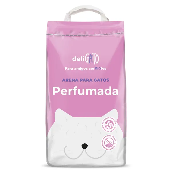 Arena para gatos absorbente perfumada Deligato de Dia bolsa 5 Kg 2