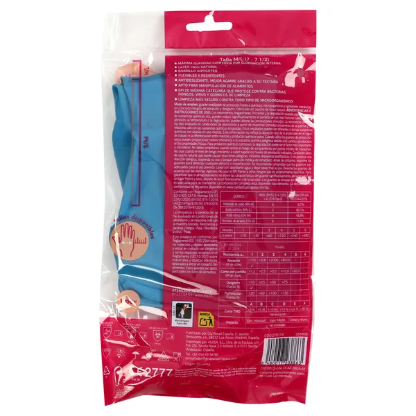 Guantes satinados talla M/L Dia Super Paco 2 unidades 3