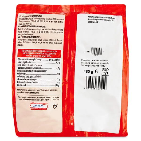 Caramelos surtidos sabor frutas Pictolin bolsa 480 g 2