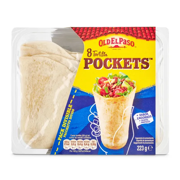 Tortilla pockets Old El Paso caja 223 g 2