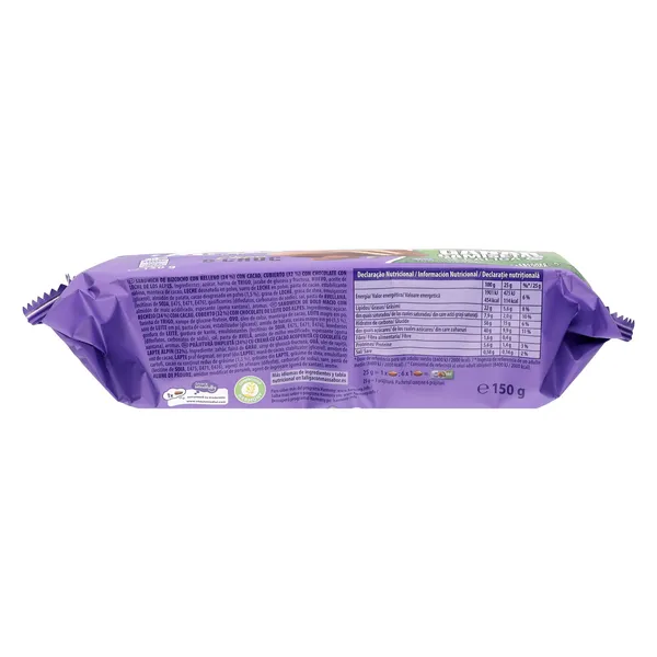 Pastelitos rellenos y recubiertos de chocolate choc & choc Milka 150 g 2