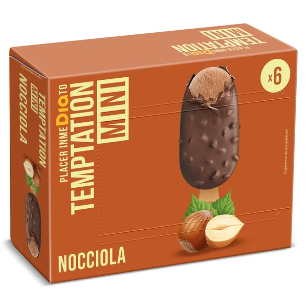 Helado mini bombón nocciola Dia Temptation 6 x 38 g 3