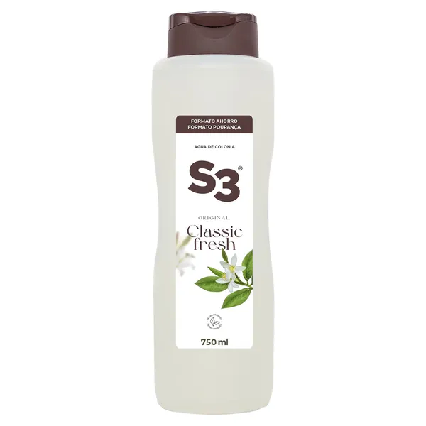 Agua de colonia clásica fresh S3 botella 750 ml