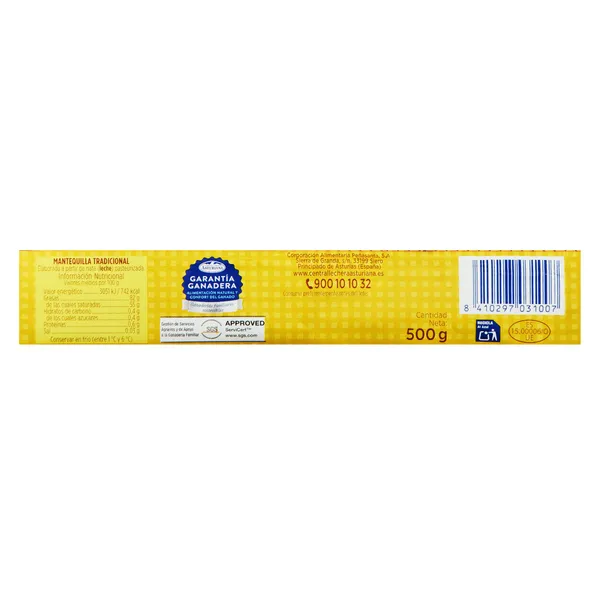 Mantequilla en rulo Asturiana 500 g 4