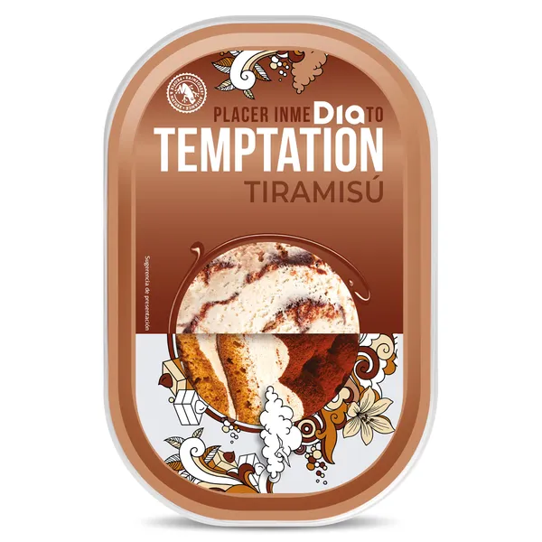 Barqueta de tiramisú Dia Temptation 468 g 2