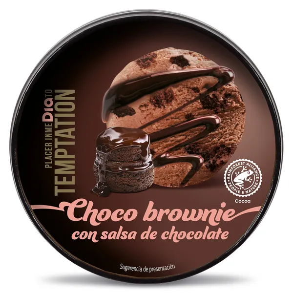 Tarrina de choco brownie con salsa chocolate Dia Temptation 350 g 2