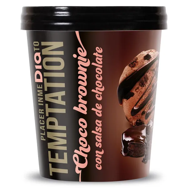Tarrina de choco brownie con salsa chocolate Dia Temptation 350 g 3