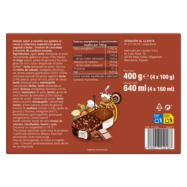 Sándwich maxi duo Dia Temptation 4 x 100 g 4